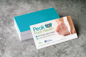 peak foot health business cards