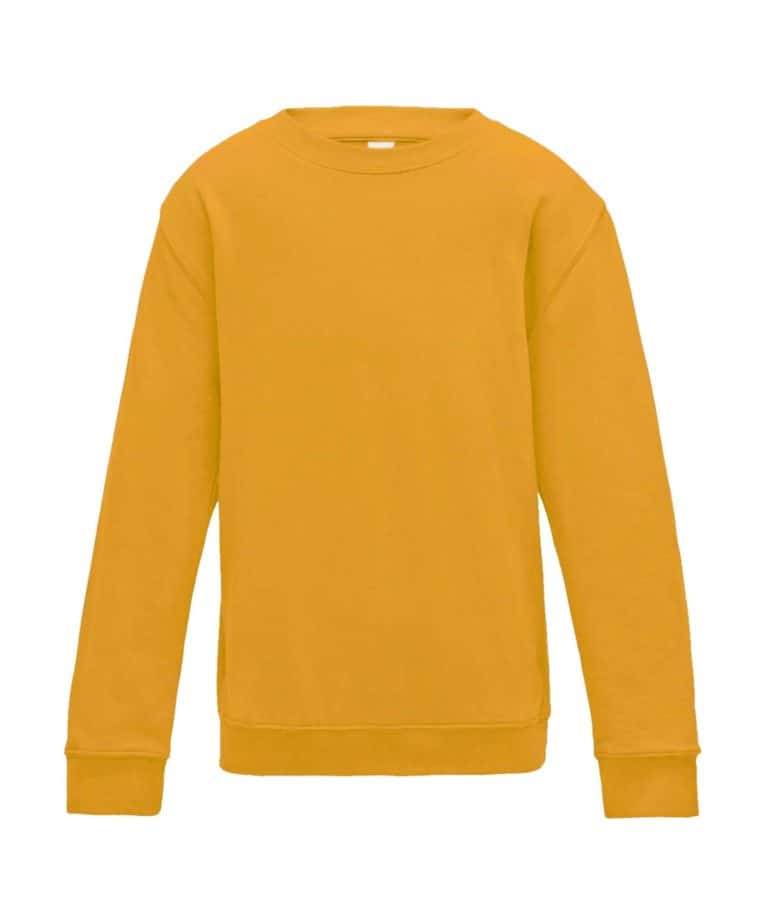 awdis jh030b kids college sweatshirt mustard