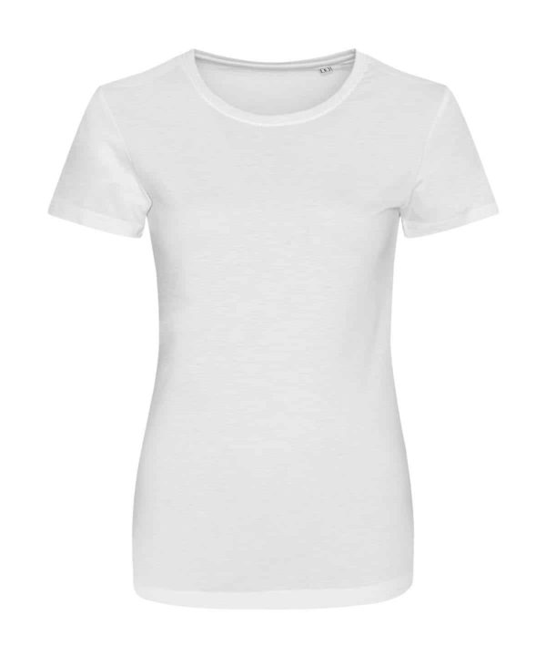 awdis jt01f ladies tri blend t shirt solid white