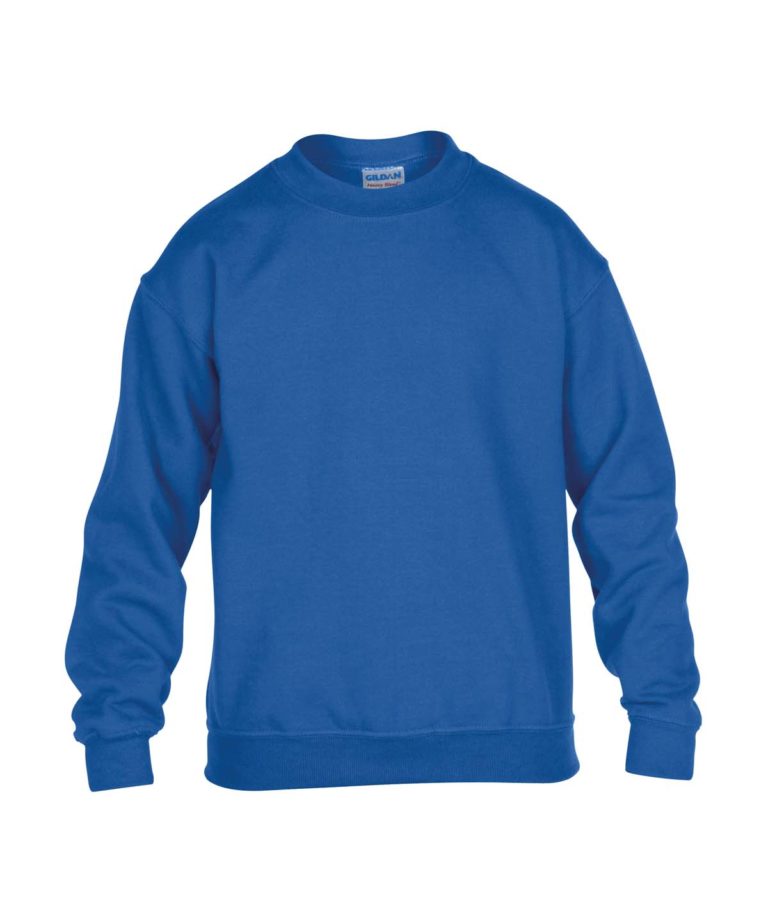 gildan gd56b kids heavy blend sweatshirt royal blue