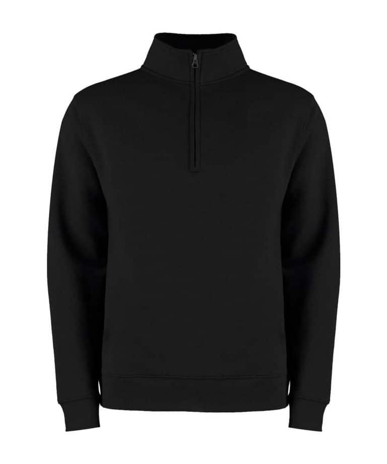 kustom kit k335 klassic 14 zip sweatshirt black