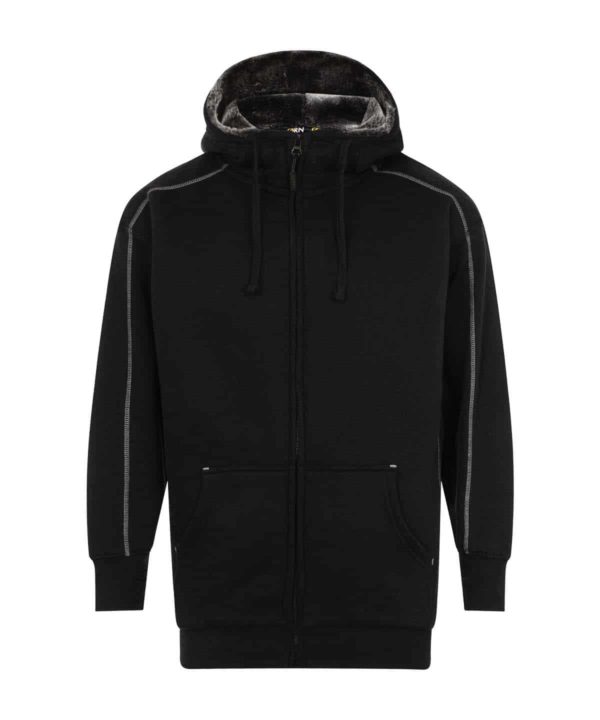 orn 1285 crane fur lined hoodie black