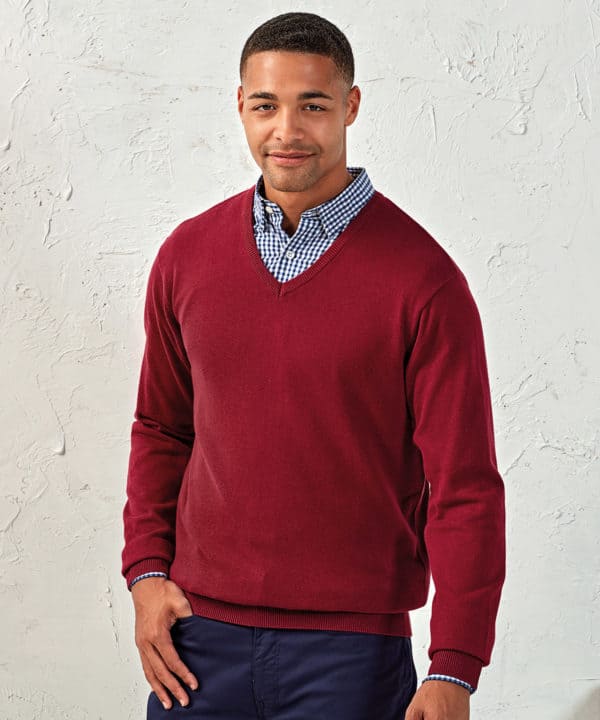 premier pr694 knitted v neck sweater lifestyle (1)