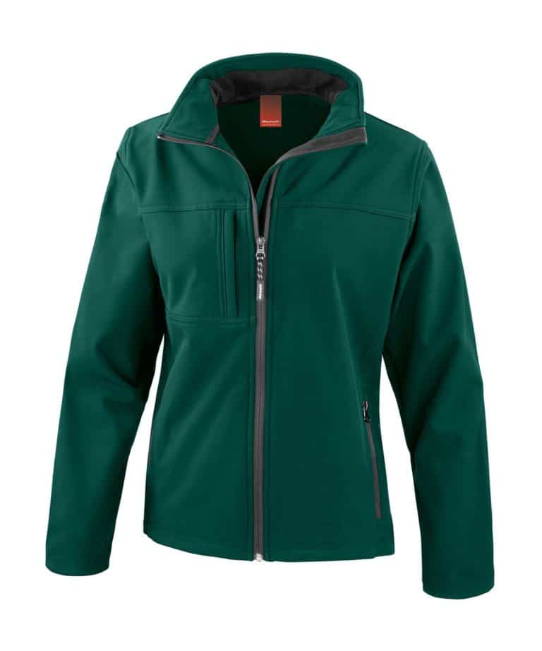 result rs121f ladies classic softshell jacket bottle green