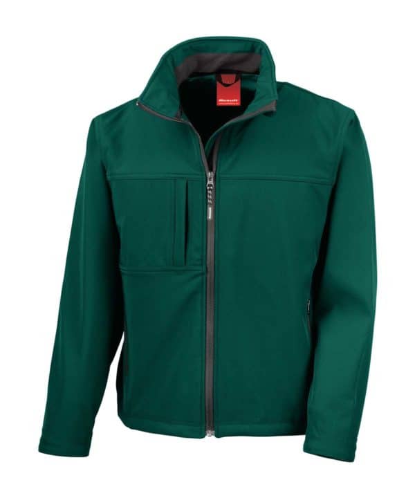 result rs121m classic softshell jacket bottle green