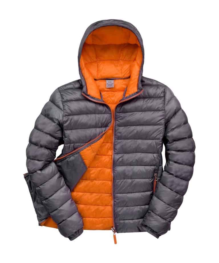 result rs194m snow bired padded jacket grey orange