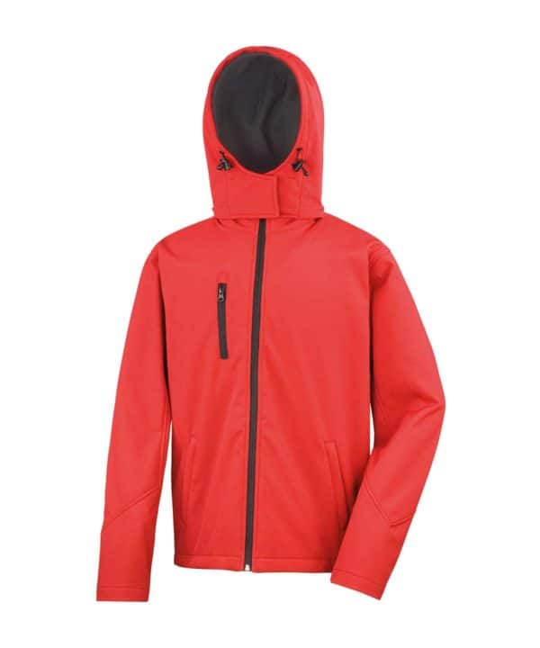 result rs230m core hooded jacket red black