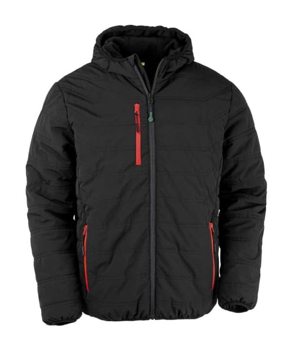 result rs240 recycled compass padded winter jacket black red