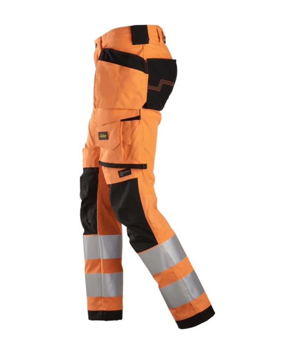 snickers 6243 hi vis stretch trousers holster pockets class 2 lifestyle (4)