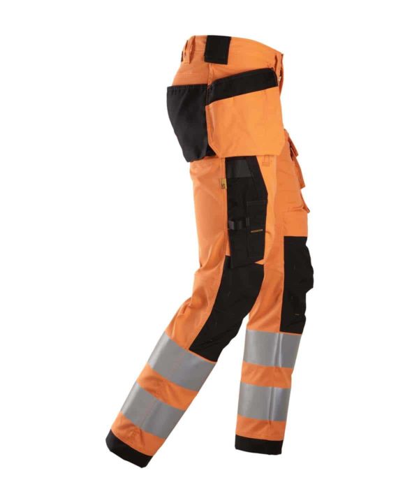 snickers 6243 hi vis stretch trousers holster pockets class 2 lifestyle (5)