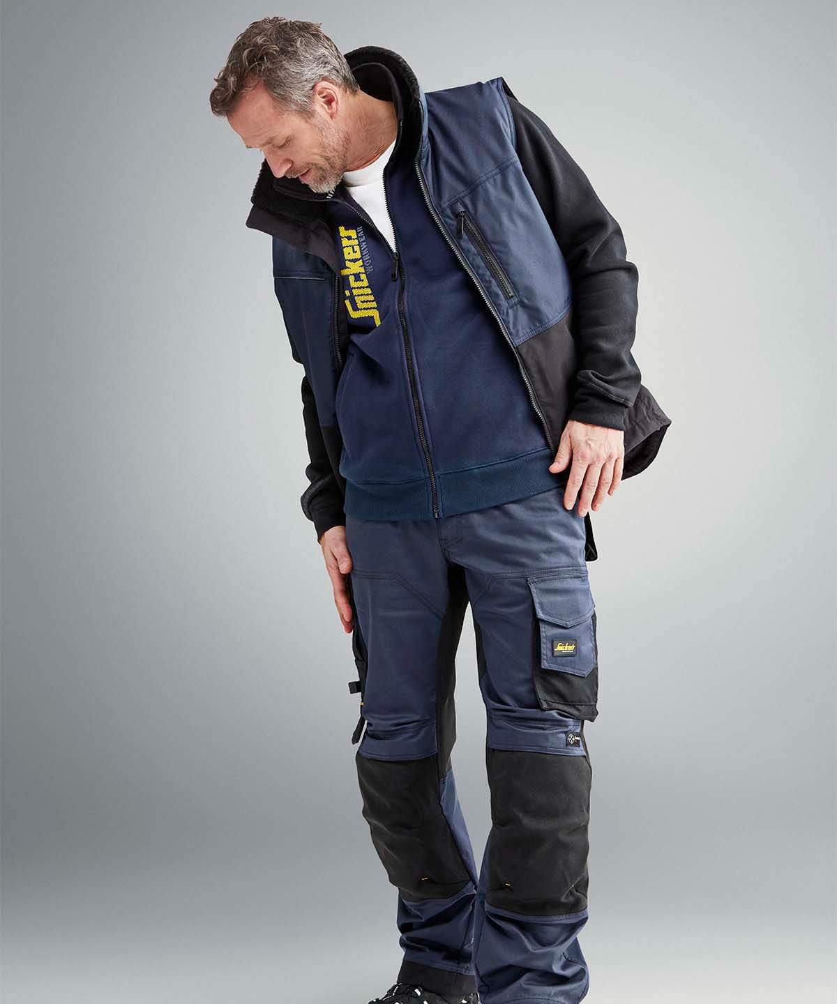 Snickers 6931 FlexiWork, High-Vis Work Trousers Holster Pockets+ CL1 |  Sibbons
