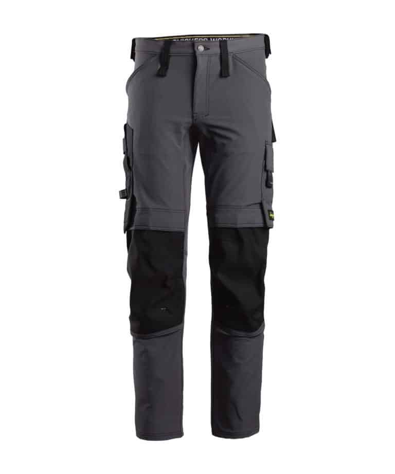 snickers 6371 full stretch trouser steel grey black