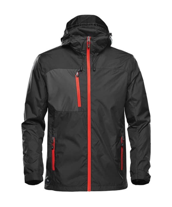 stormtech gxj2 olympia shell jacket black bright red