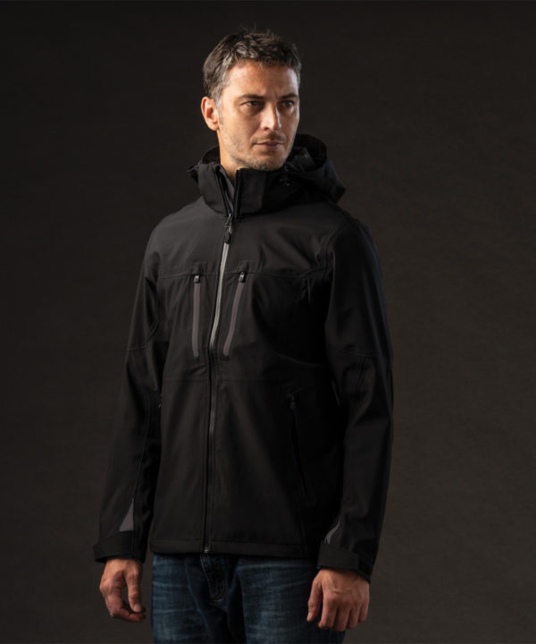 stormtech xb3 patrol hooded softshell jacket lifestyle