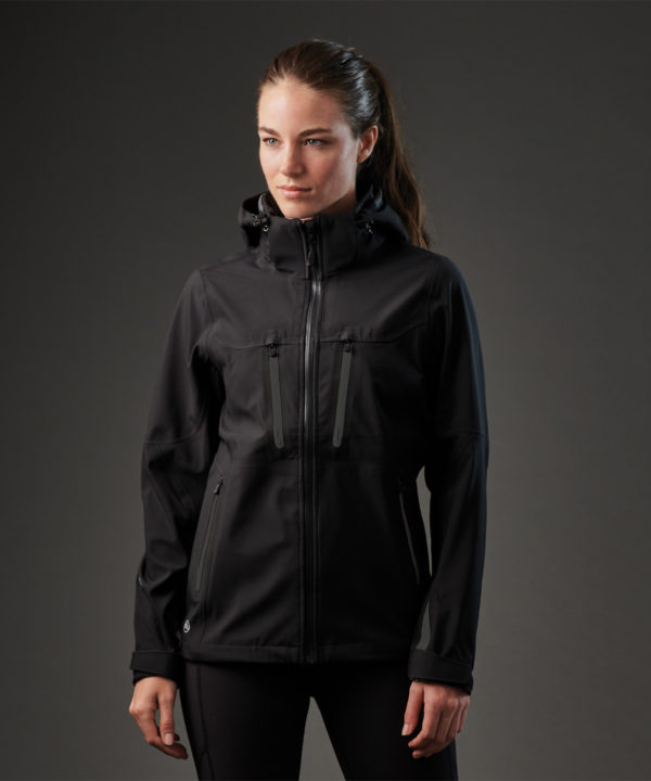 stormtech xb3w ladies patrol hooded softshell jacket lifestyle