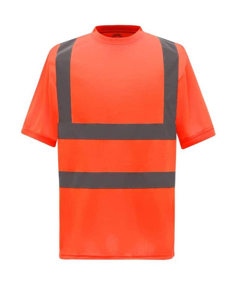 yoko yk010 hi vis short sleeve t shirt orange