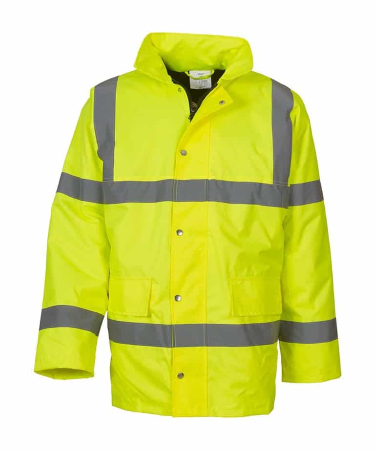 yoko yk202 hi vis classic motorway jacket yellow