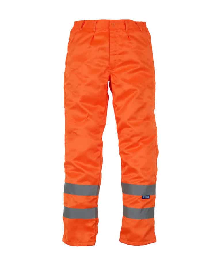 yoko yk300 hi vis work trousers orange